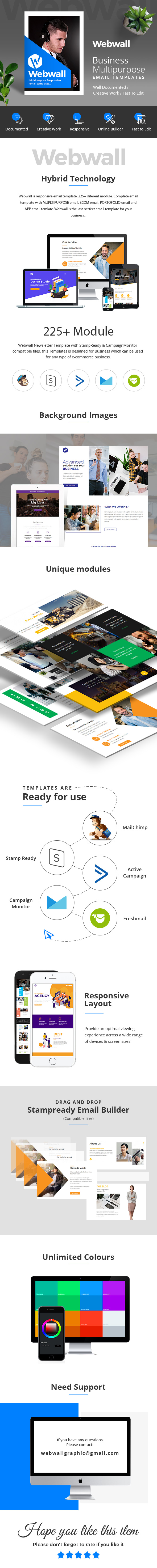 Webwall - Business Responsive Email Template + StampReady & CampaignMonitor compatible files - 1